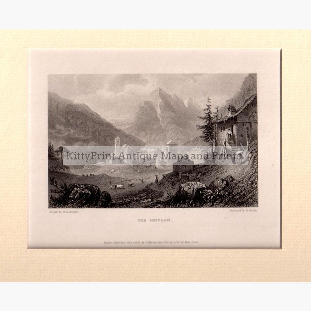 The Simplon 1832 Prints KittyPrint 1800s Landscapes Switzerland