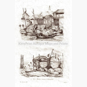 Tigre Village 1834 Prints KittyPrint 1800s China Japan & Korea Genre Scenes