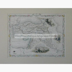 Turkey in Asia c.1840 Maps & Charts KittyPrint 1800s Turkey