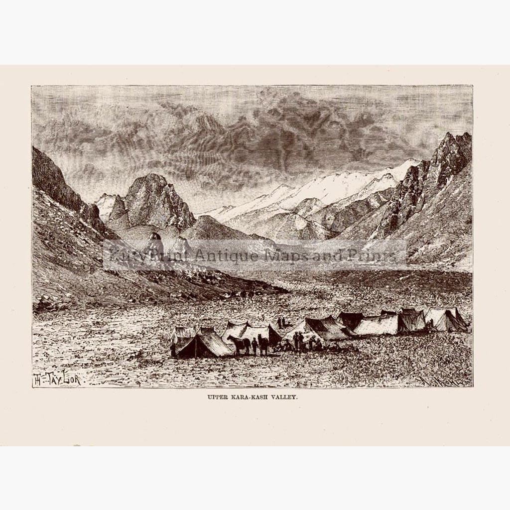 Upper Kara-Kash Valley 1882 Prints KittyPrint 1800s China Japan & Korea Landscapes