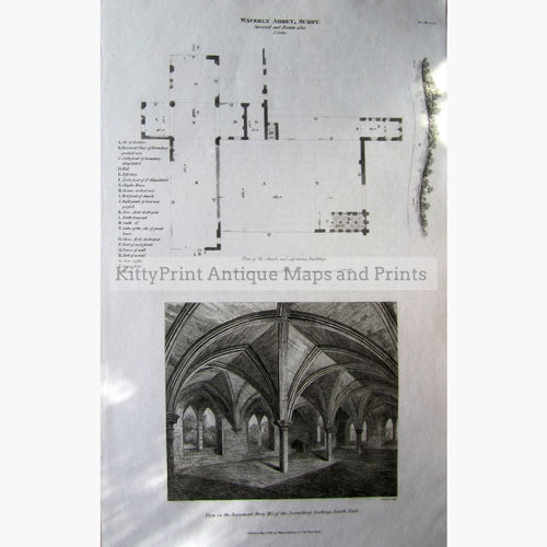 Waverly Abbey Surrey 1813 Prints