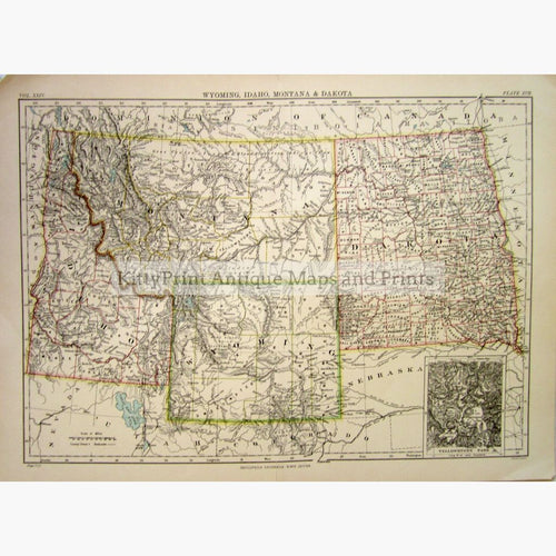 Wyoming,idaho,montana & Dakota,c.1889 Maps